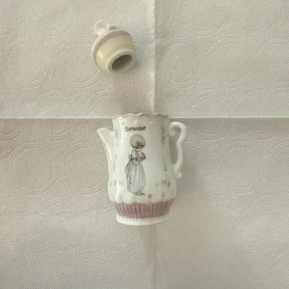 Precious Moments 1995 Porcelain Teapot Spice Jar for Coriander